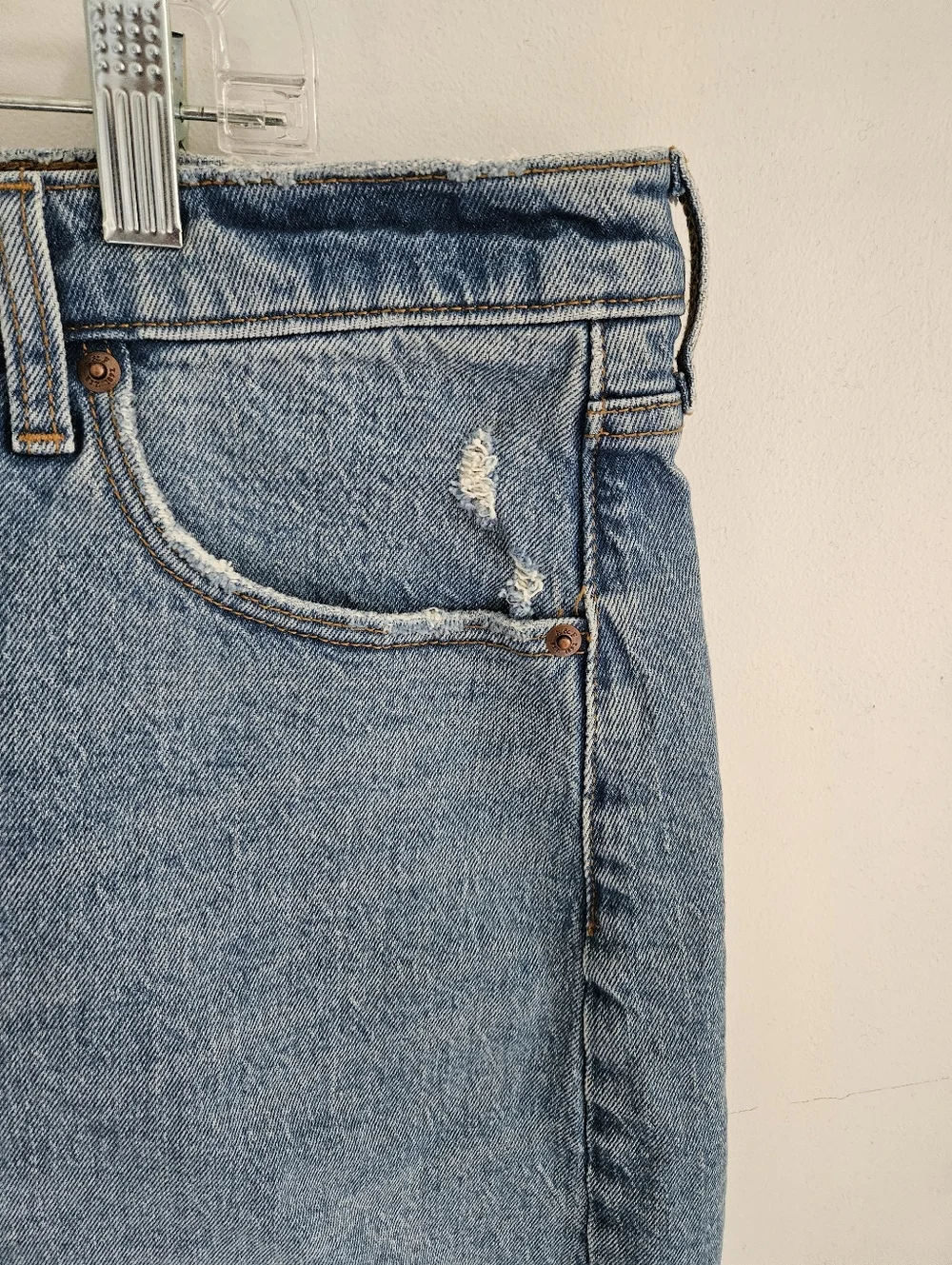 Abercrombie & Fitch The Dad Short Blue Jean Cut-offs High Rise